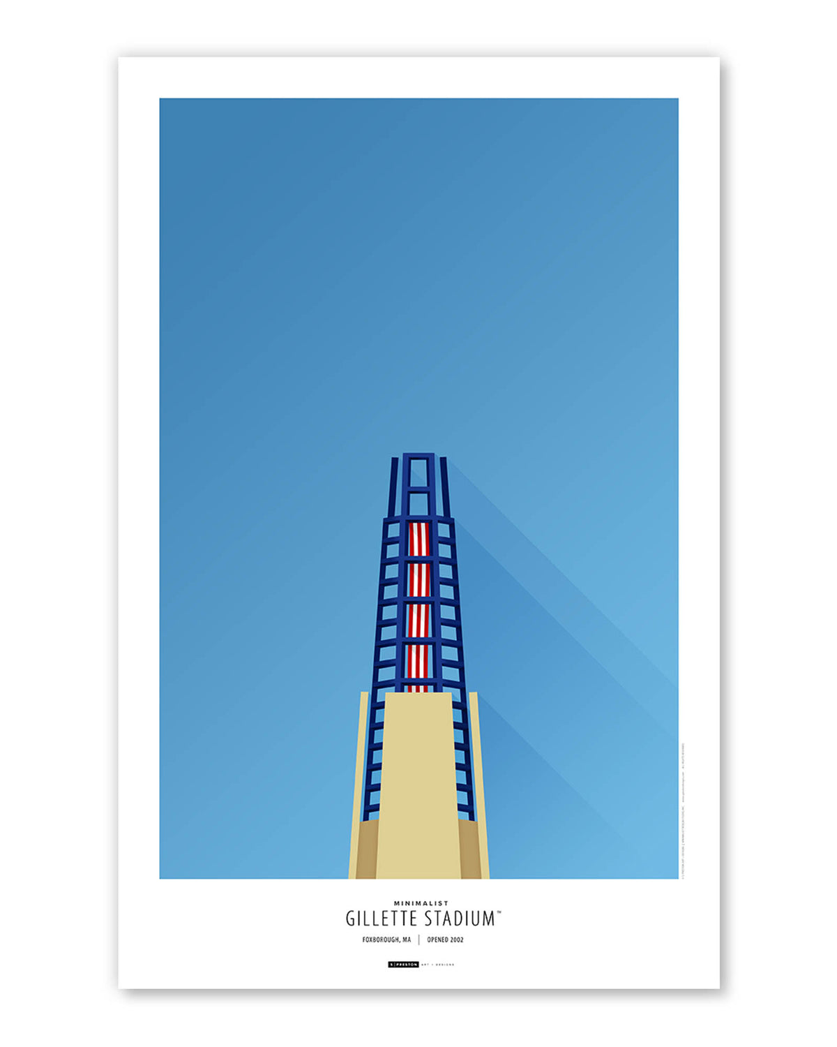 Minimalist Gillette Stadium