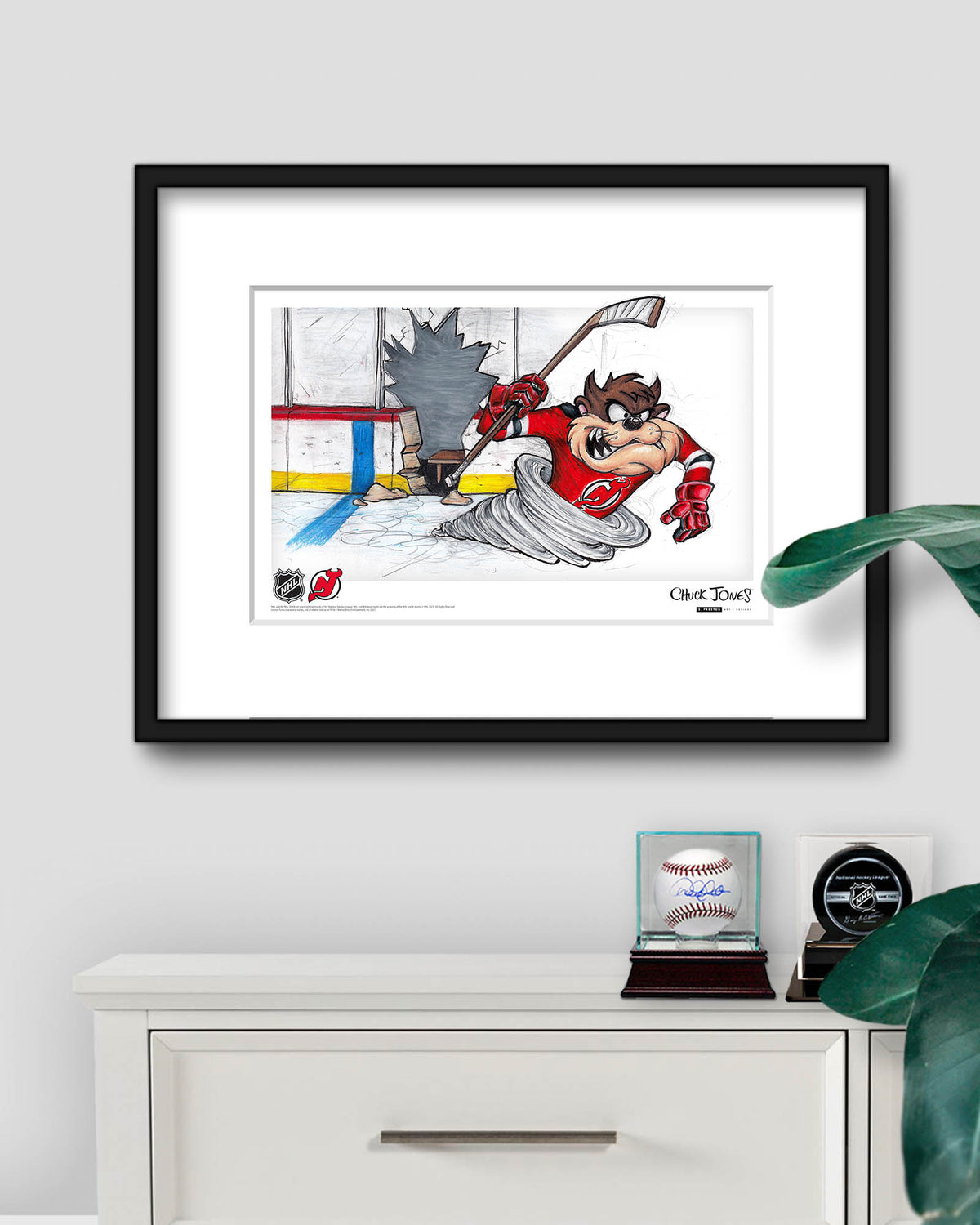 Tazmanian Line Change x NHL Devils Tazmanian Devil Limited Edition Art Print