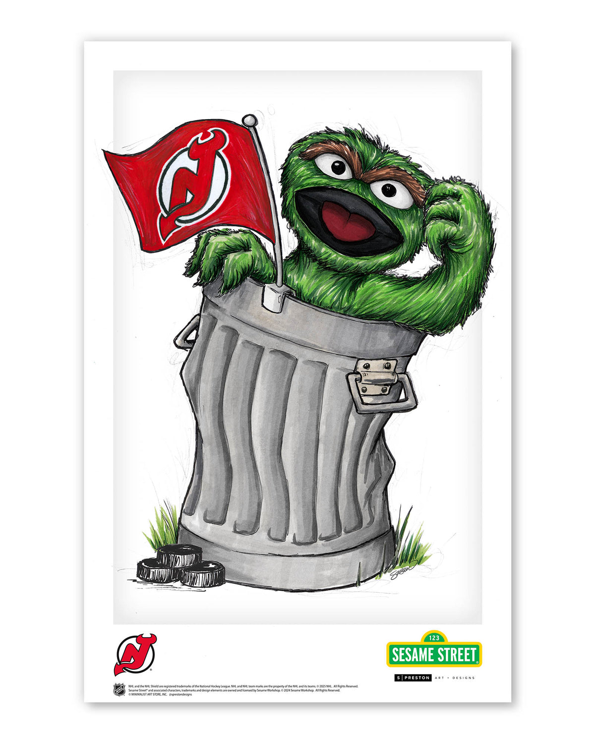 Oscar Rep Your Colours x NHL Devils Limited Edition Art Print