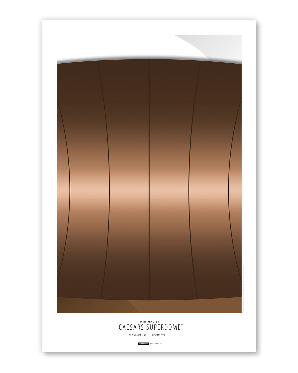Minimalist Superdome Art Print