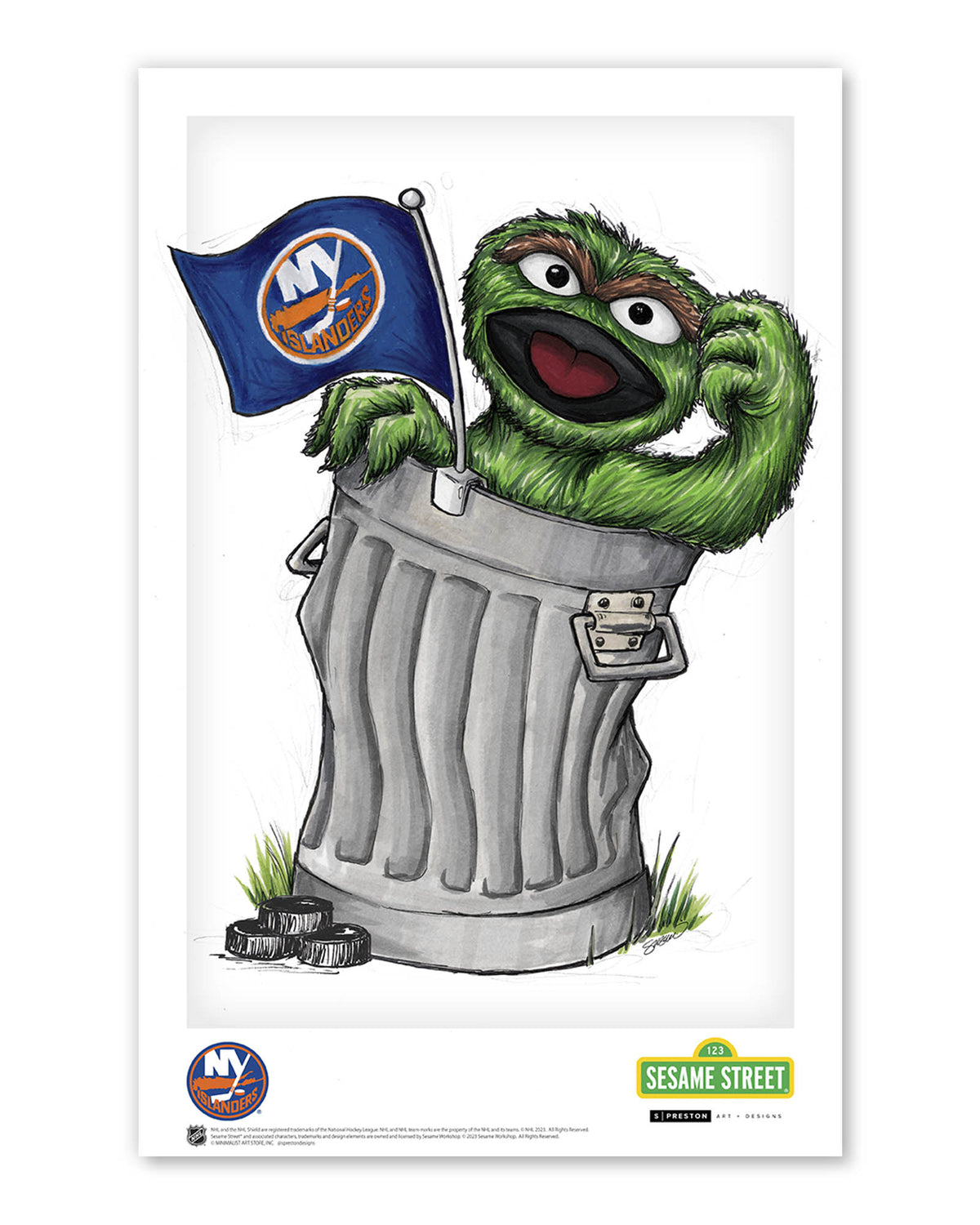 Oscar Rep Your Colours x NHL Islanders Limited Edition Art Print