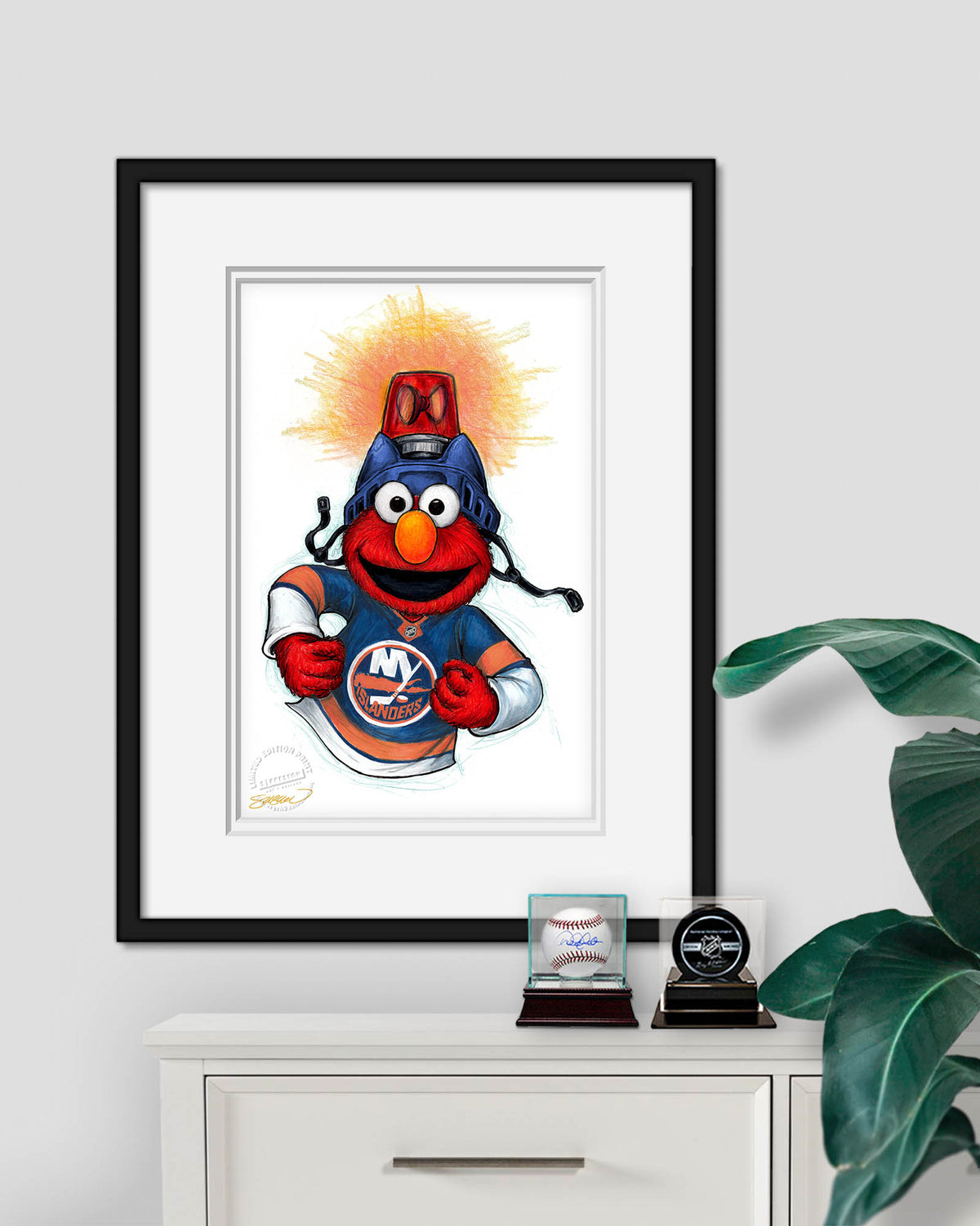 Elmo Loves Goals! x NHL Islanders Limited Edition Art Print