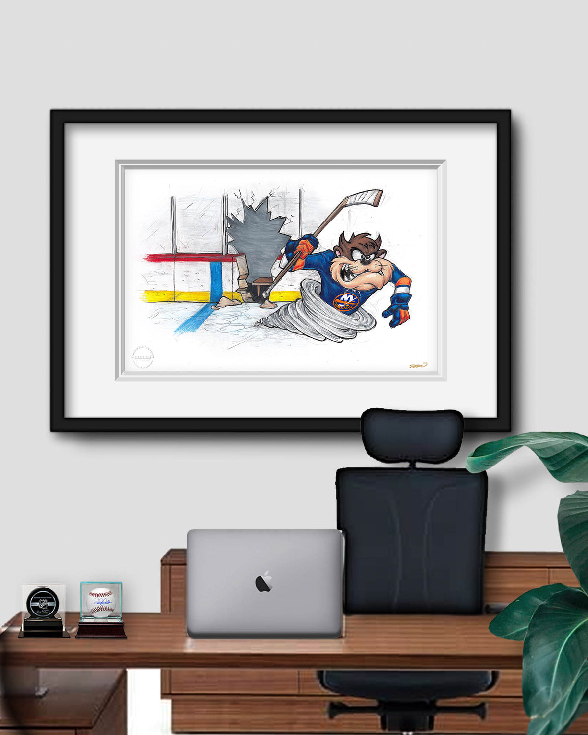 Tazmanian Line Change x NHL Islanders Tazmanian Devil Limited Edition Fine Art Print