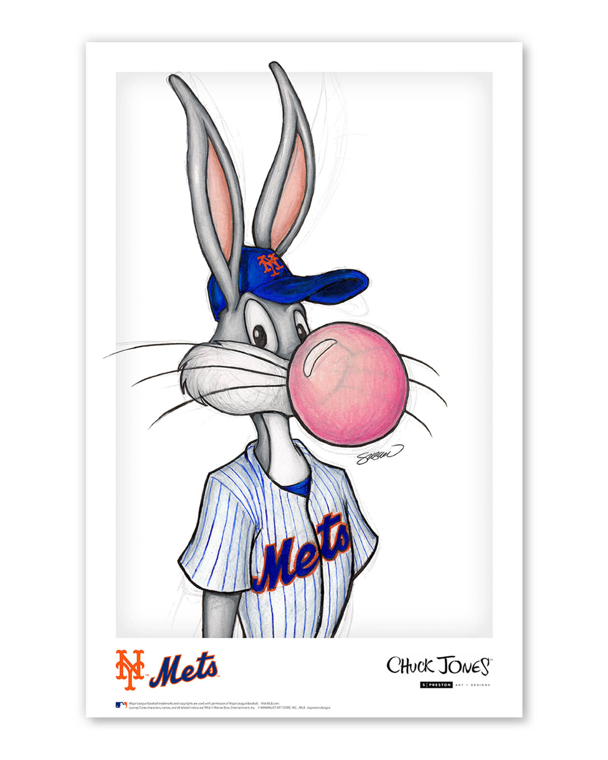 Bubblegum Bugs x MLB Mets Limited Edition Art Print