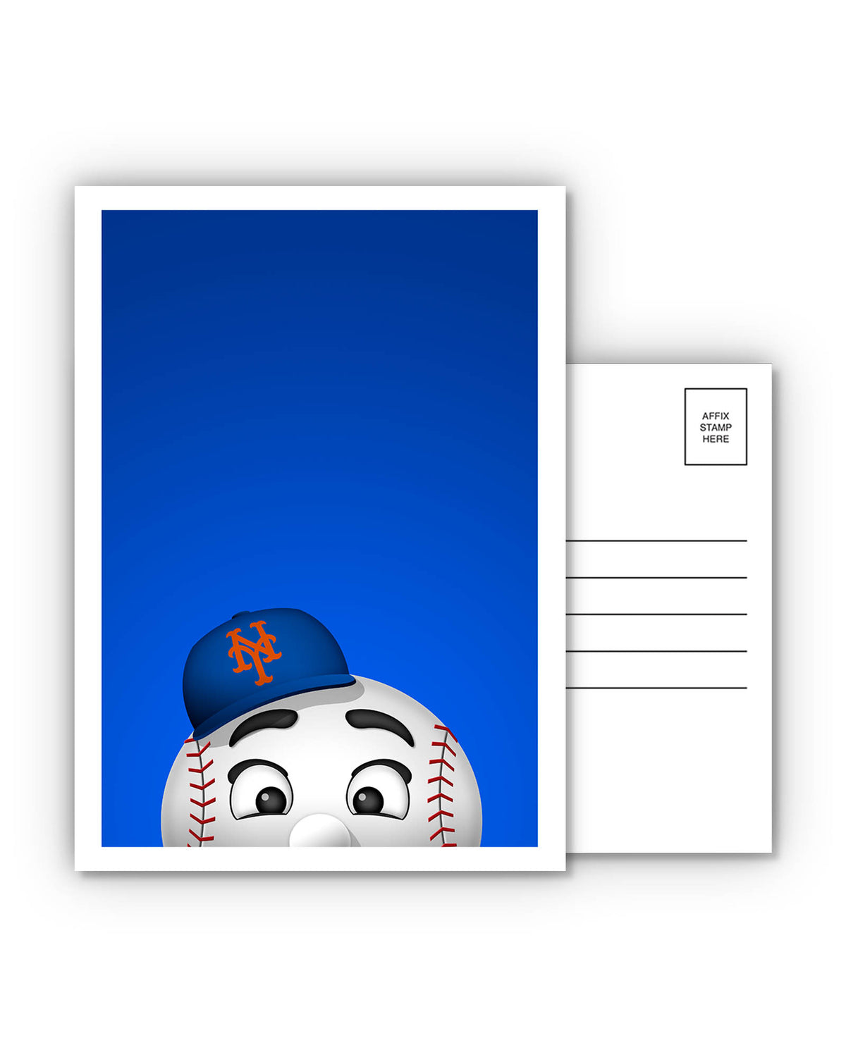 Minimalist Mr. Met Postcard