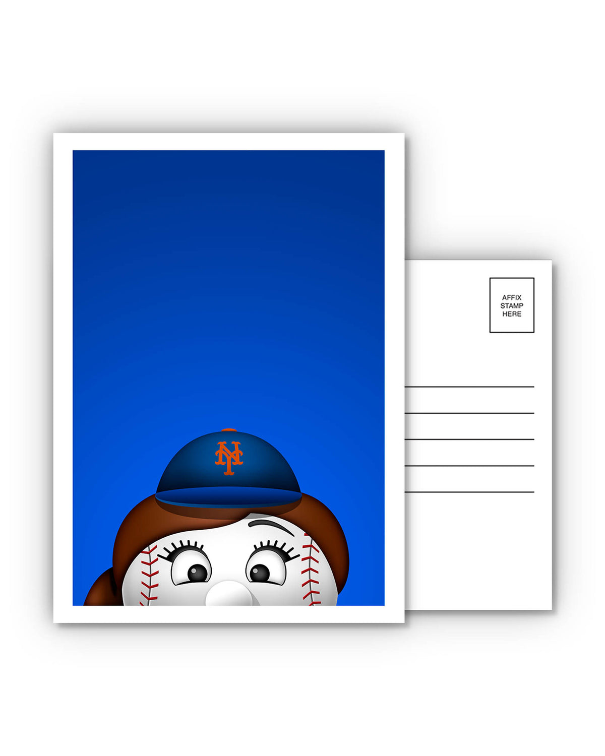 Minimalist Mrs. Met Postcard