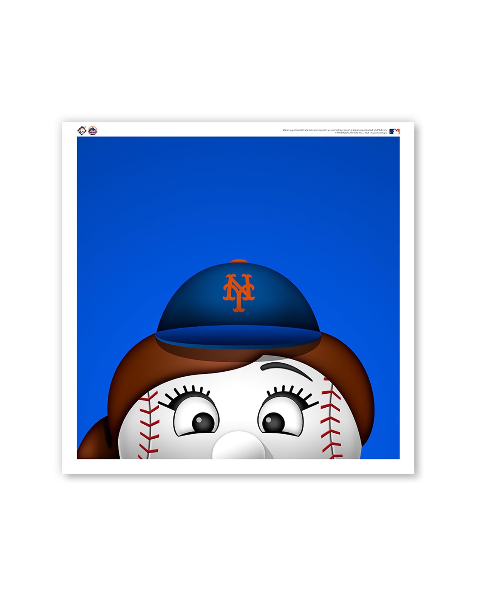 Minimalist Mrs. Met New York Mets - S. Preston – S. Preston Art +