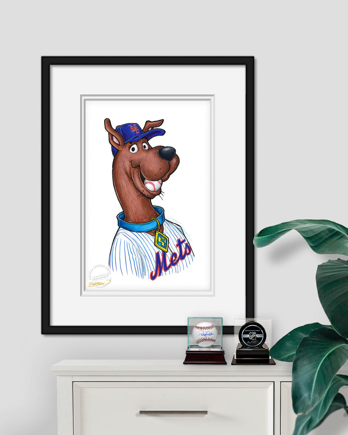 Scooby Doo x MLB Mets Limited Edition Fine Art Print