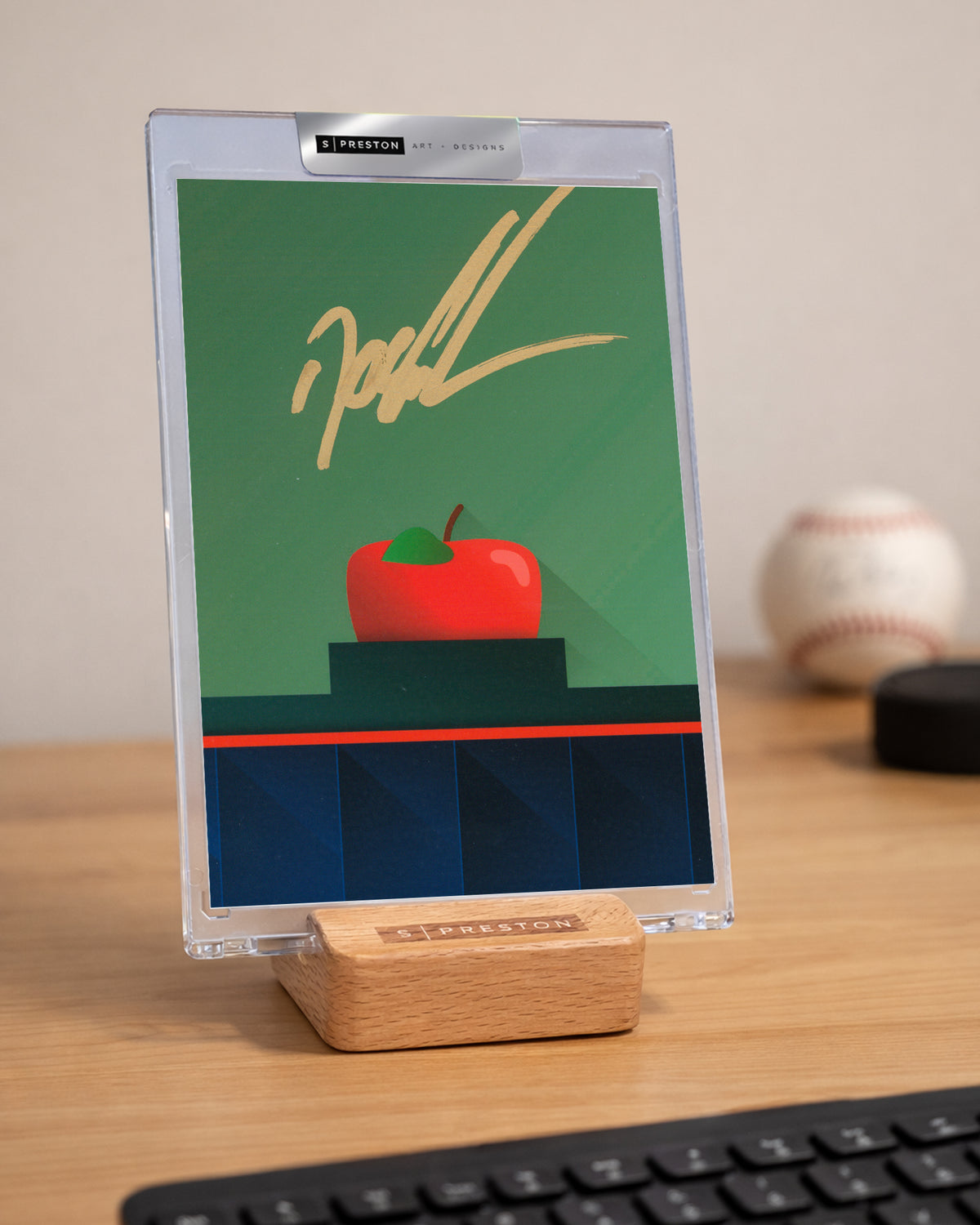 Minimalist Shea Stadium - Doc Gooden Autograph Slab - Authenticated