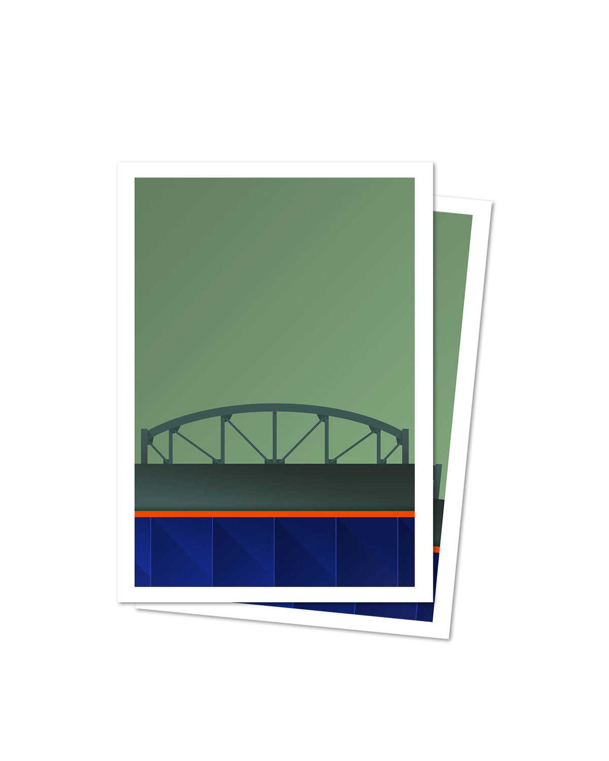 Minimalist Citi Field Postcard (Shea Bridge)