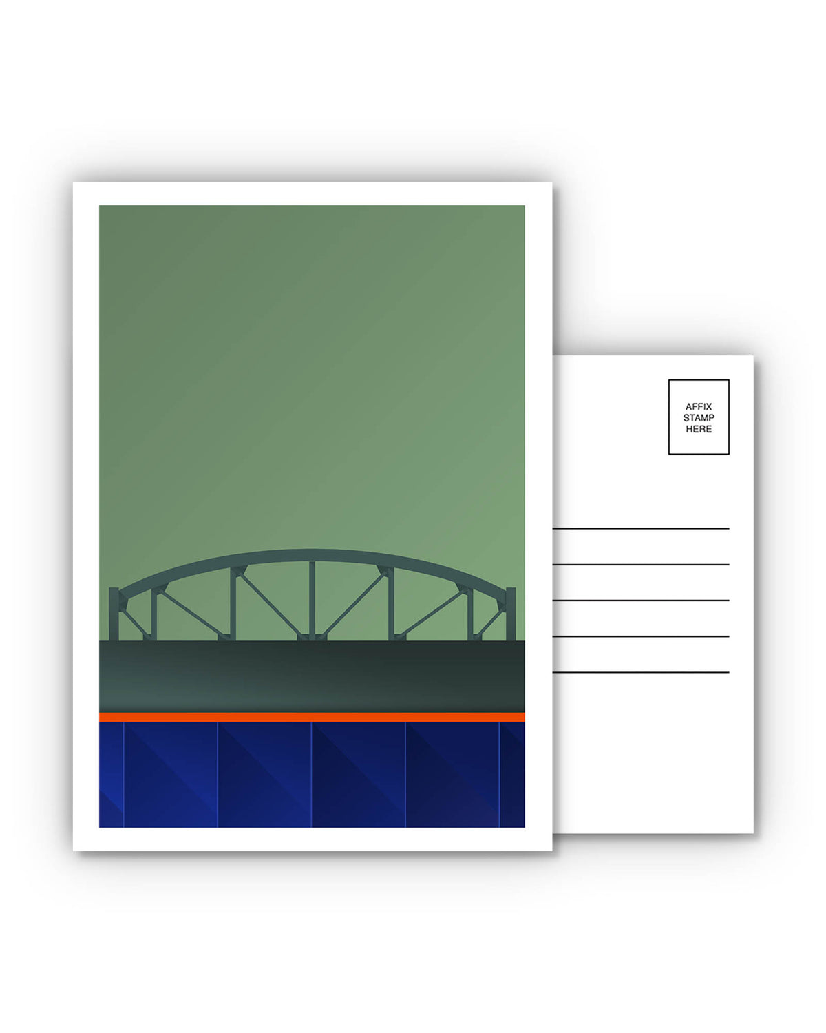 Minimalist Citi Field Postcard (Shea Bridge)