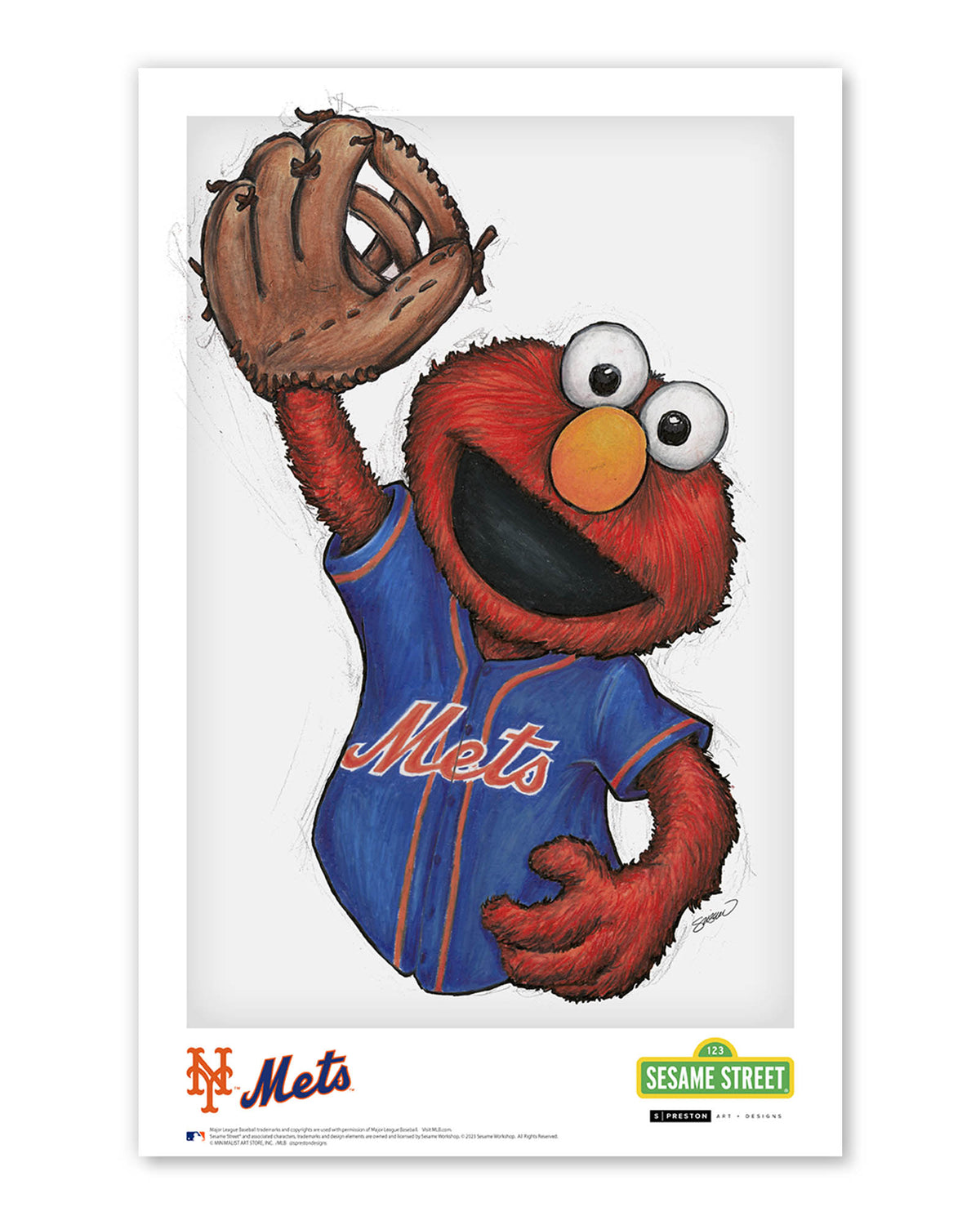 ELMO x MLB Mets Limited Edition Art Print