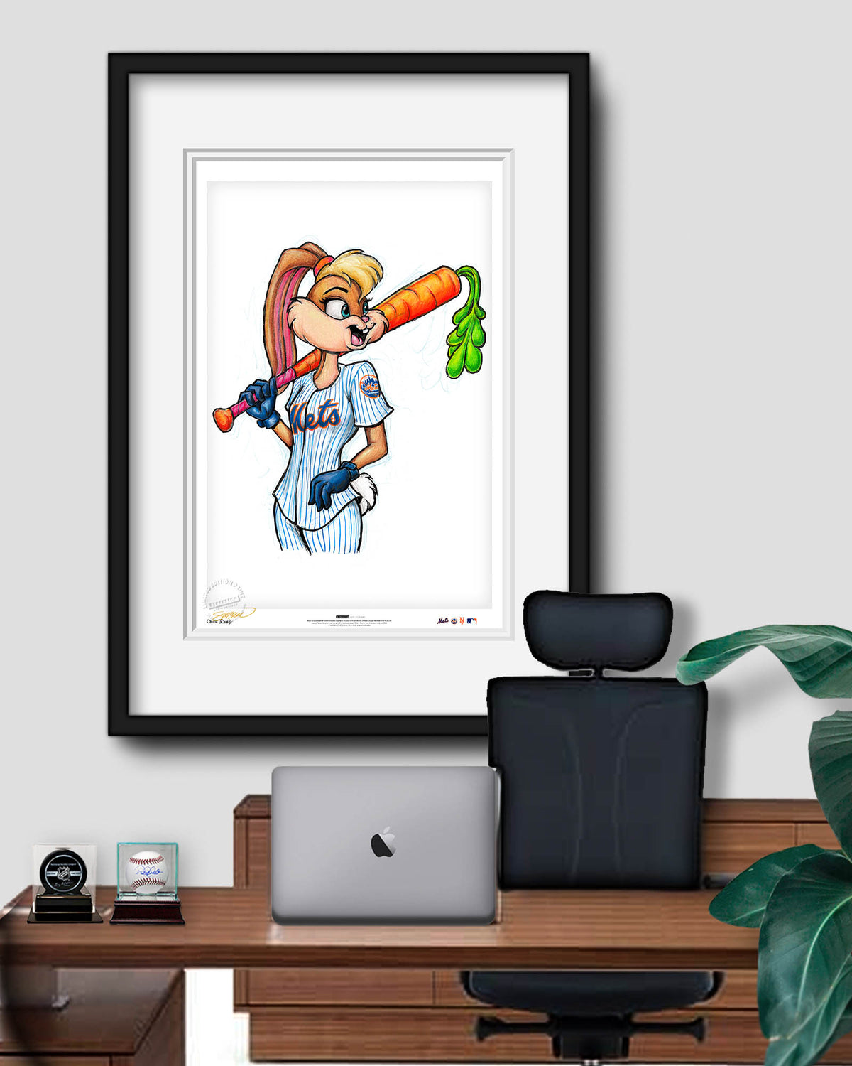 Lola Bunny x MLB Mets Limited Edition Fine Art Print