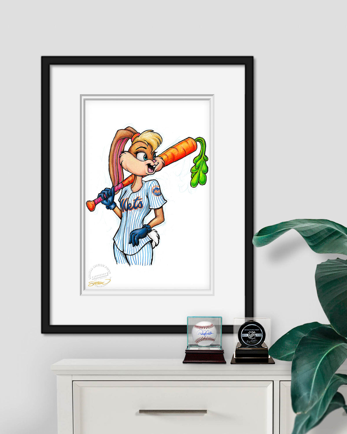 Lola Bunny x MLB Mets Limited Edition Fine Art Print