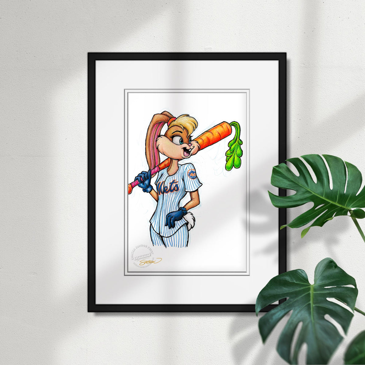 Lola Bunny x MLB Mets Limited Edition Fine Art Print
