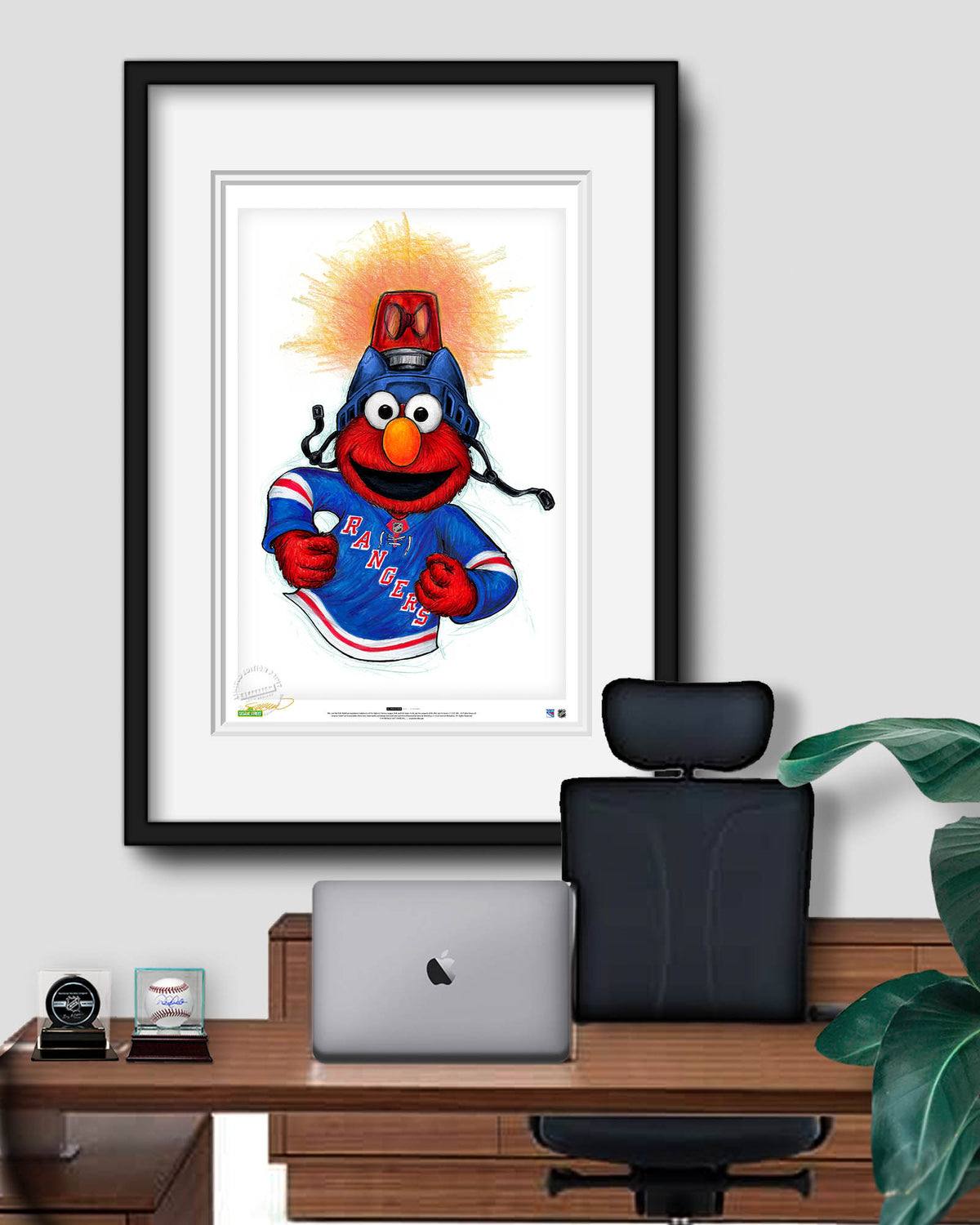 Elmo Loves Goals! x NHL Rangers Limited Edition Art Print