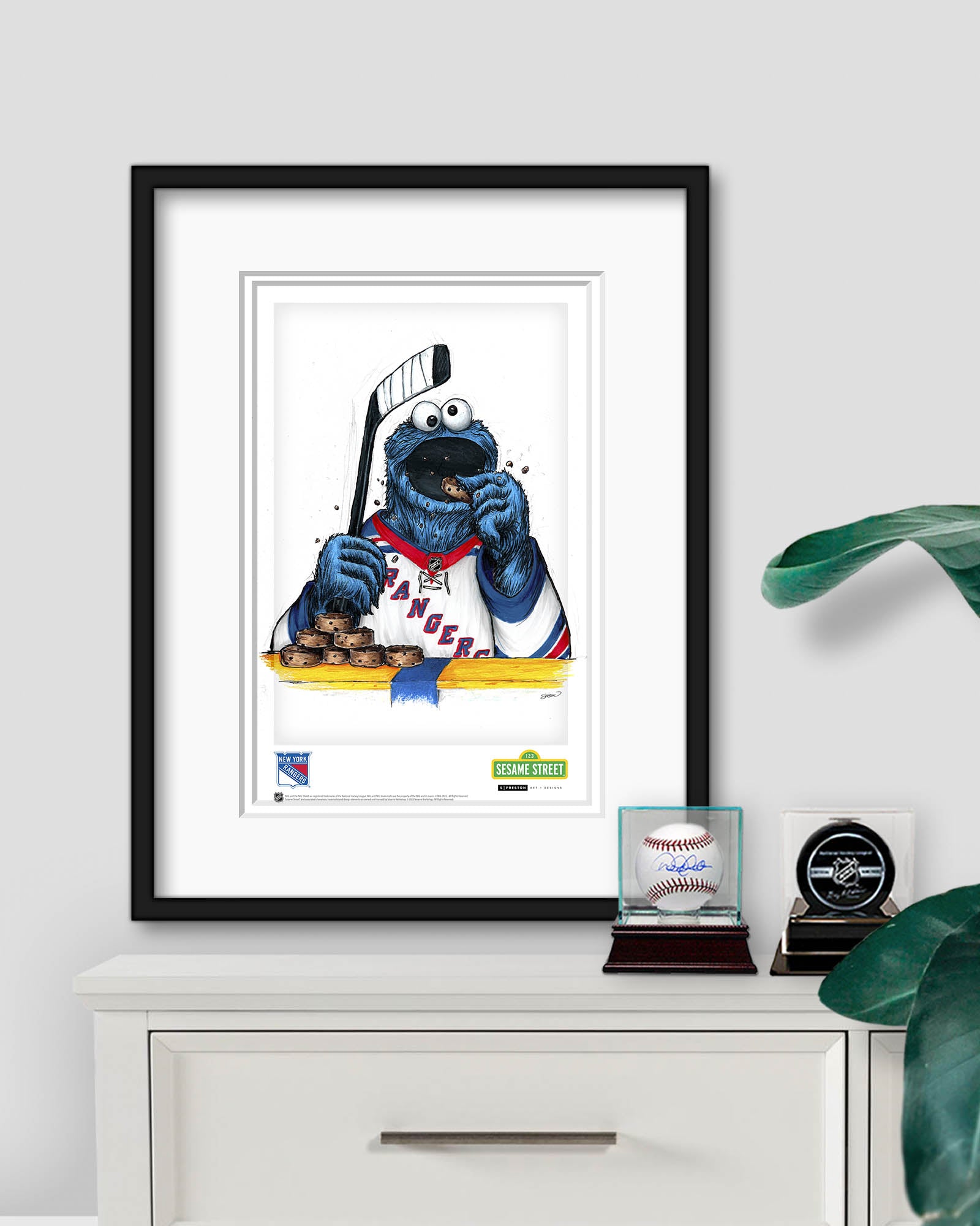 Cookies and Biscuits Rangers | Cookie Monster NHL – S. Preston Art