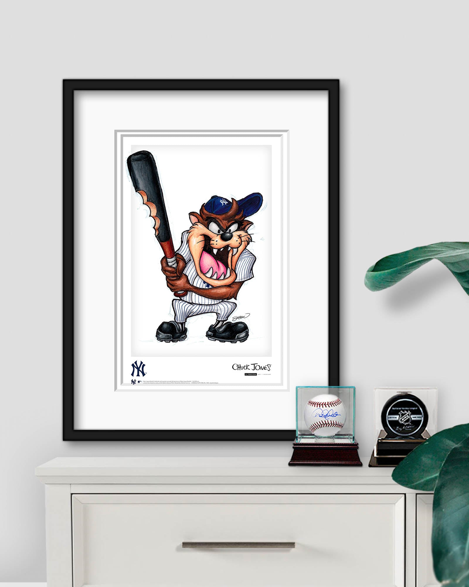 Tasmanian Devil x MLB - New York Yankees by S. Preston Art Print