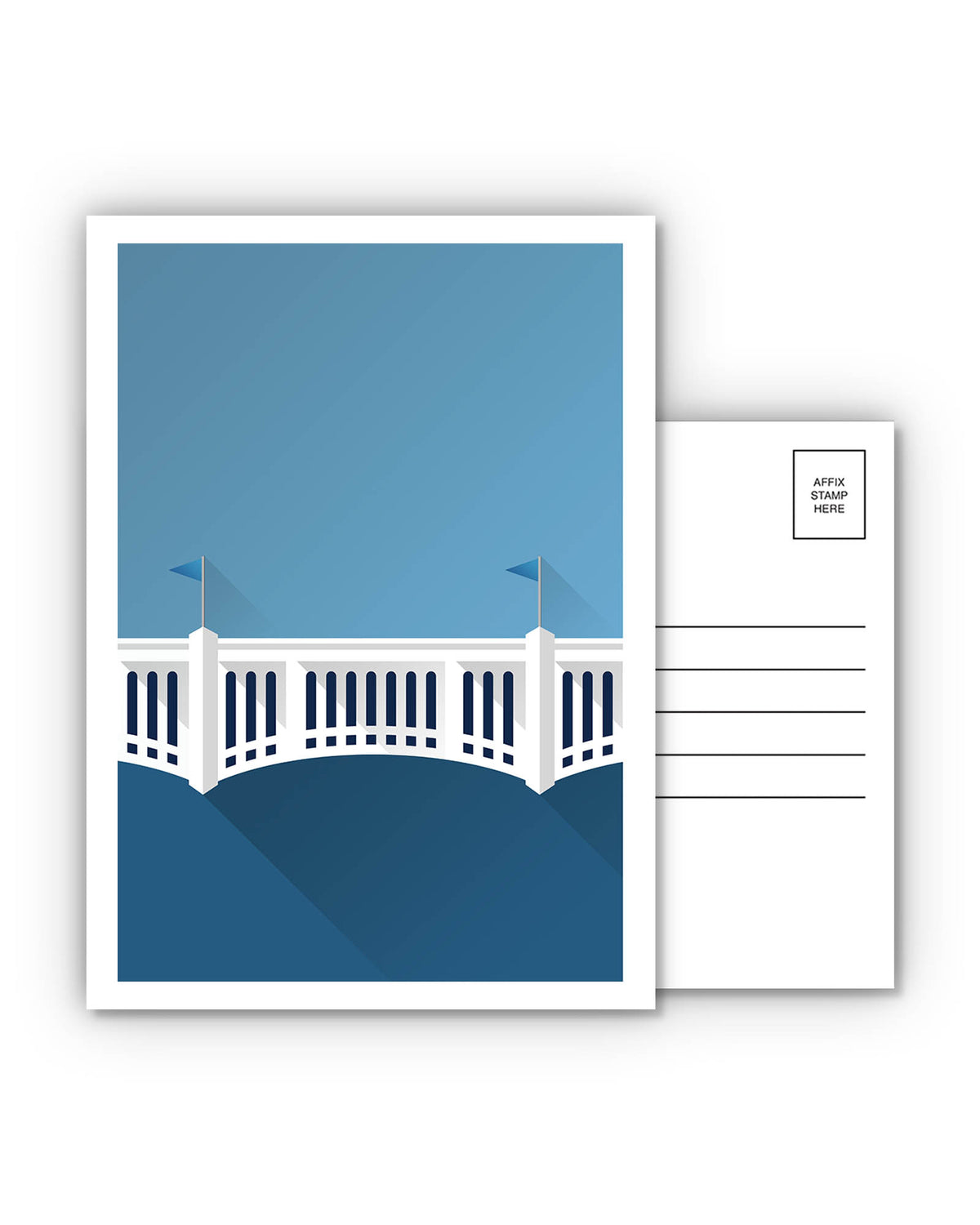 Minimalist Yankee Stadium Postcard