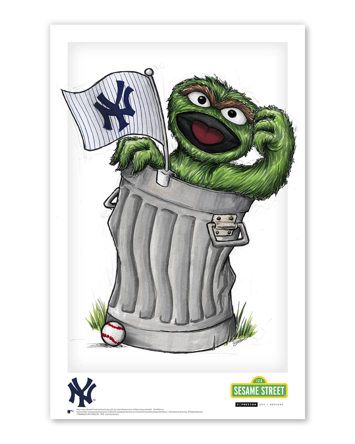 Oscar Rep Your Colours x MLB Yankees Limited Edition Art Print