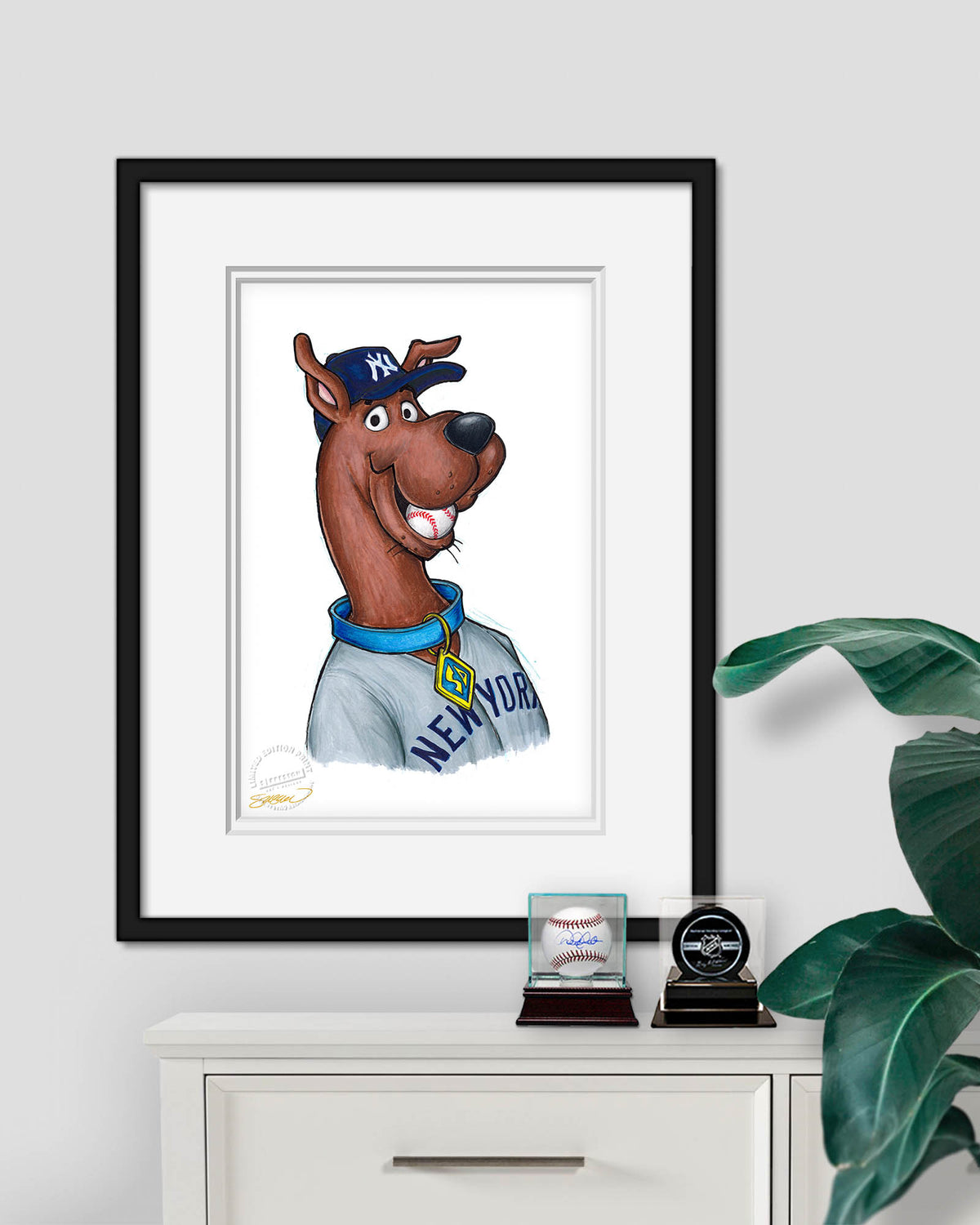 Scooby Doo x MLB Yankees Limited Edition Fine Art Print