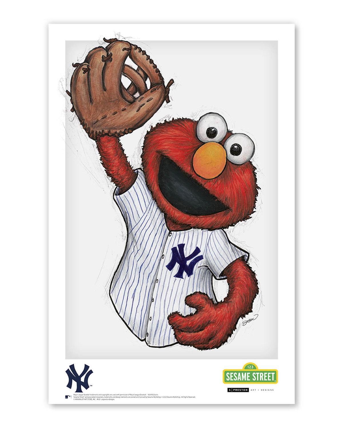 ELMO x MLB Yankees Limited Edition Art Print