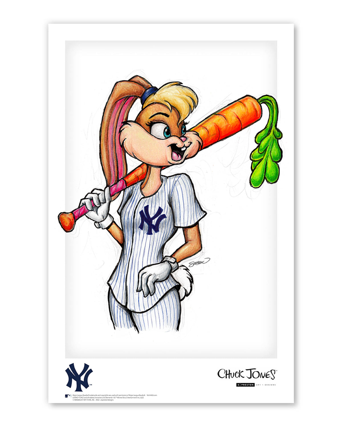 Lola Bunny x MLB Yankees Limited Edition Art Print
