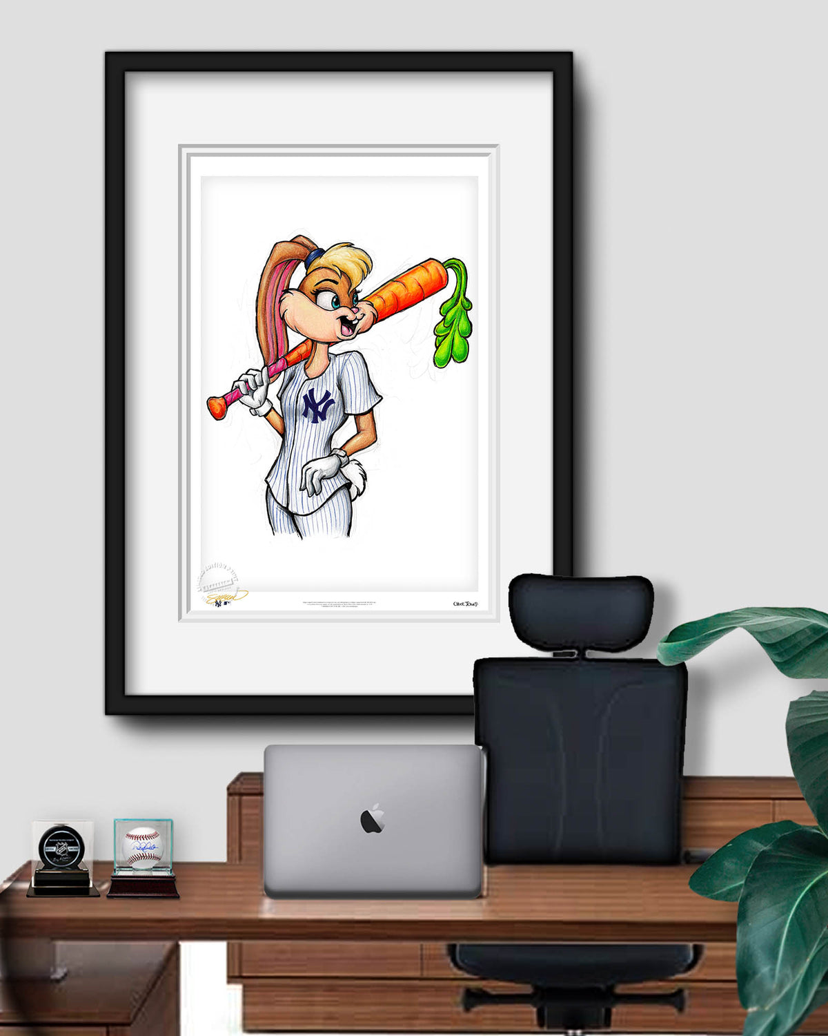 Lola Bunny x MLB Yankees Limited Edition Fine Art Print