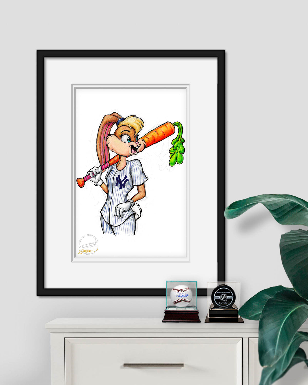Lola Bunny x MLB Yankees Limited Edition Fine Art Print