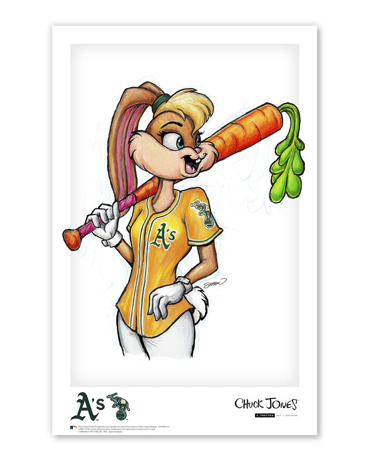 Lola Bunny x MLB Athletics Limited Edition Art Print