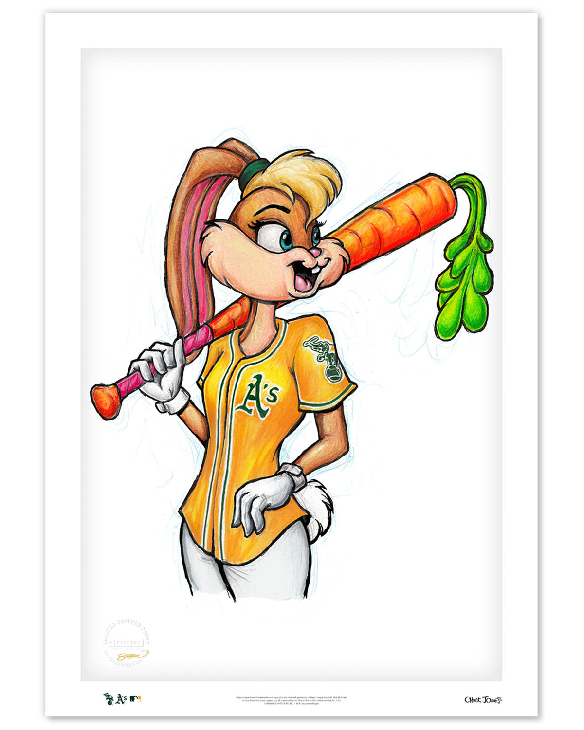 Lola Bunny x MLB Athletics Limited Edition Fine Art Print