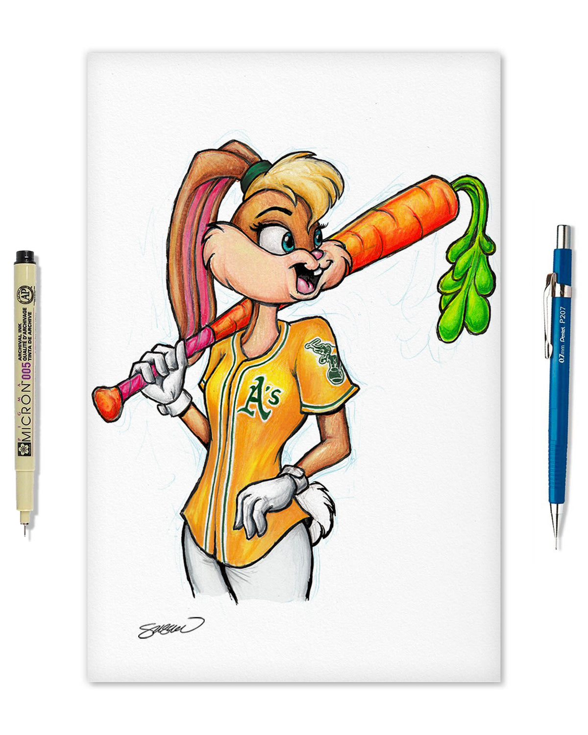Lola Bunny x MLB Athletics Limited Edition Fine Art Print