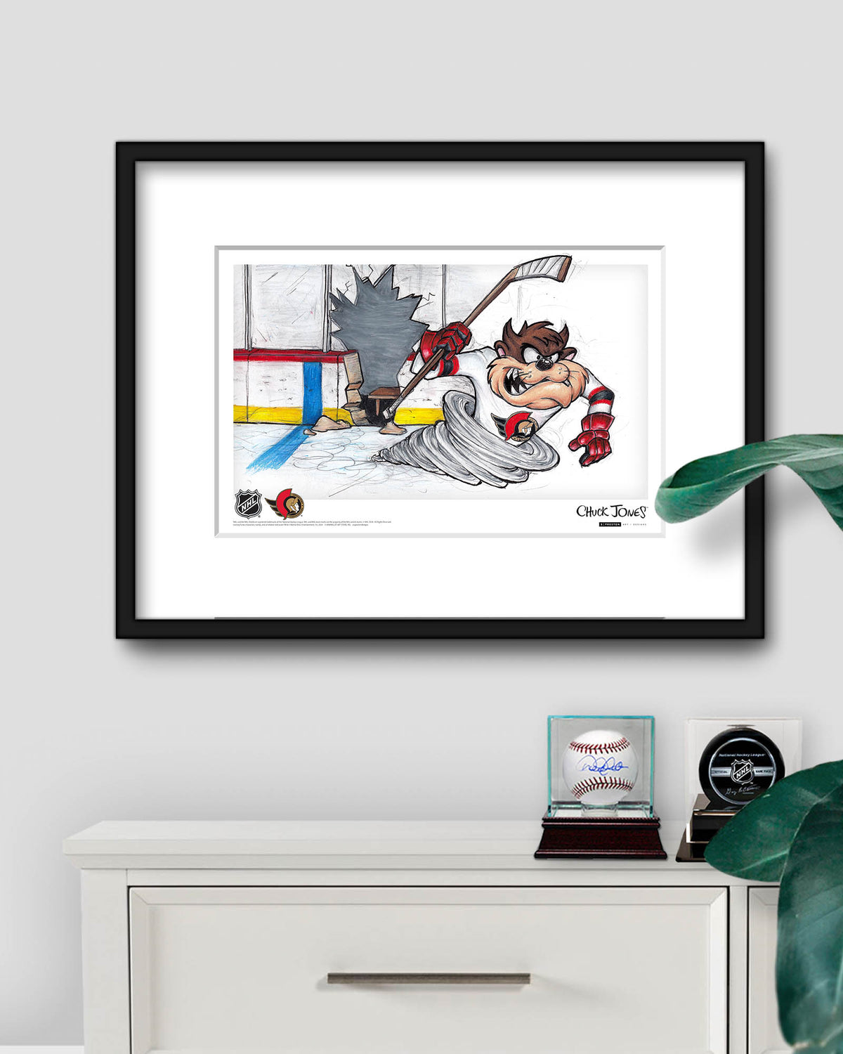 Tazmanian Line Change x NHL Senators Tazmanian Devil Limited Edition Art Print