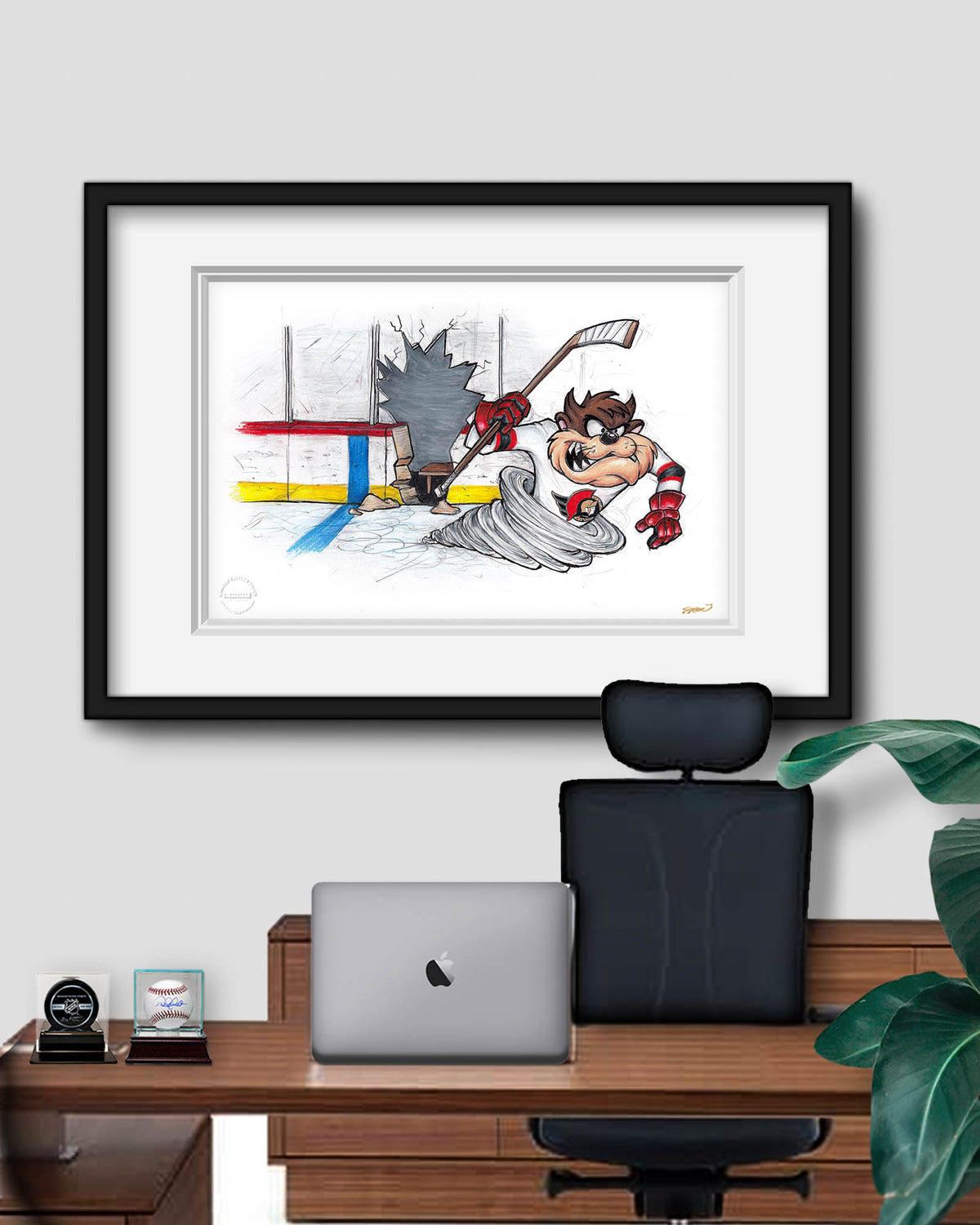 Tazmanian Line Change x NHL Senators Tazmanian Devil Limited Edition Fine Art Print