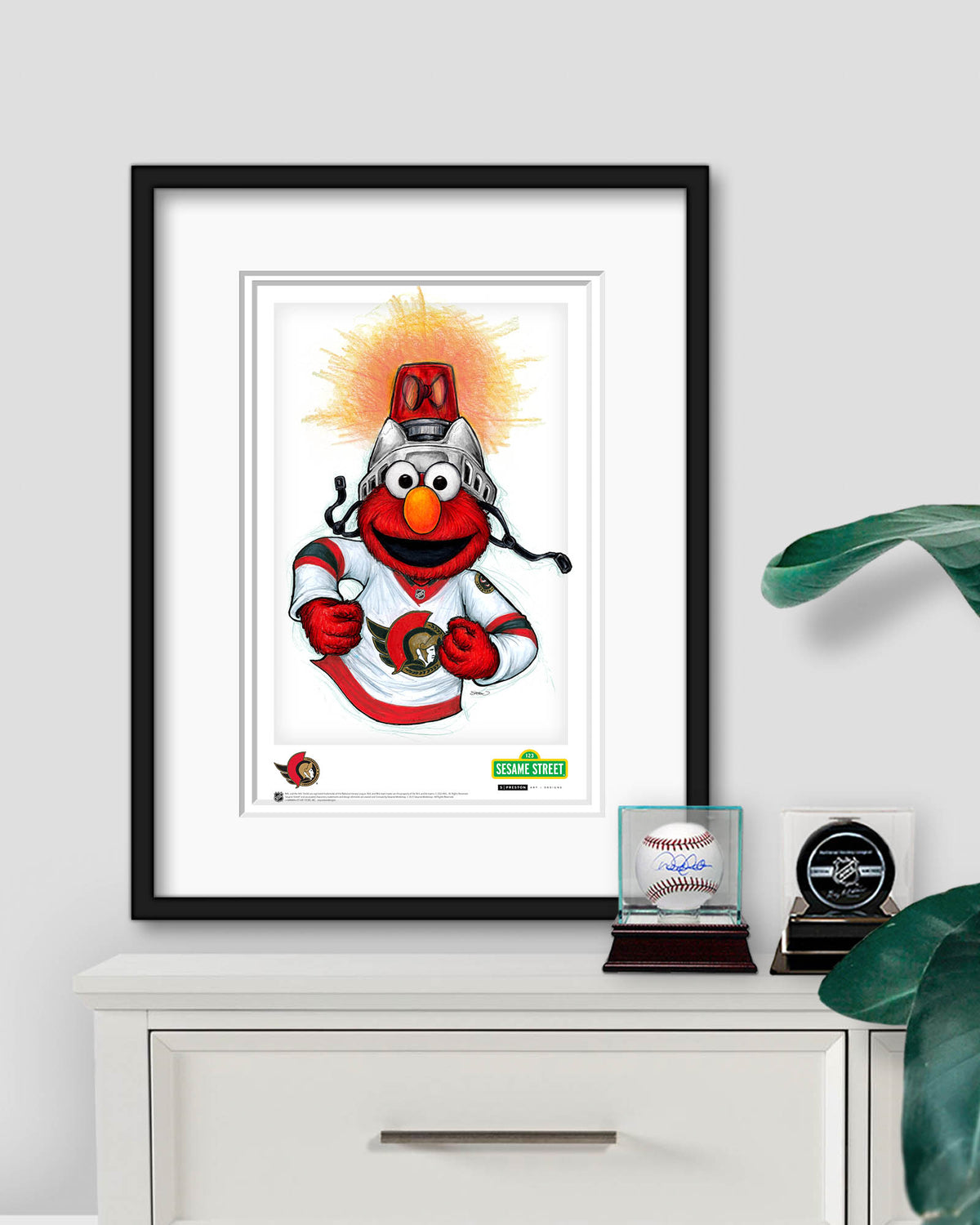 Elmo Loves Goals! x NHL Senators Limited Edition Art Print