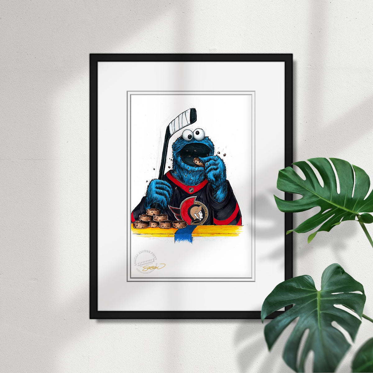 Cookie Monster x NHL Senators Limited Edition Fine Art Print