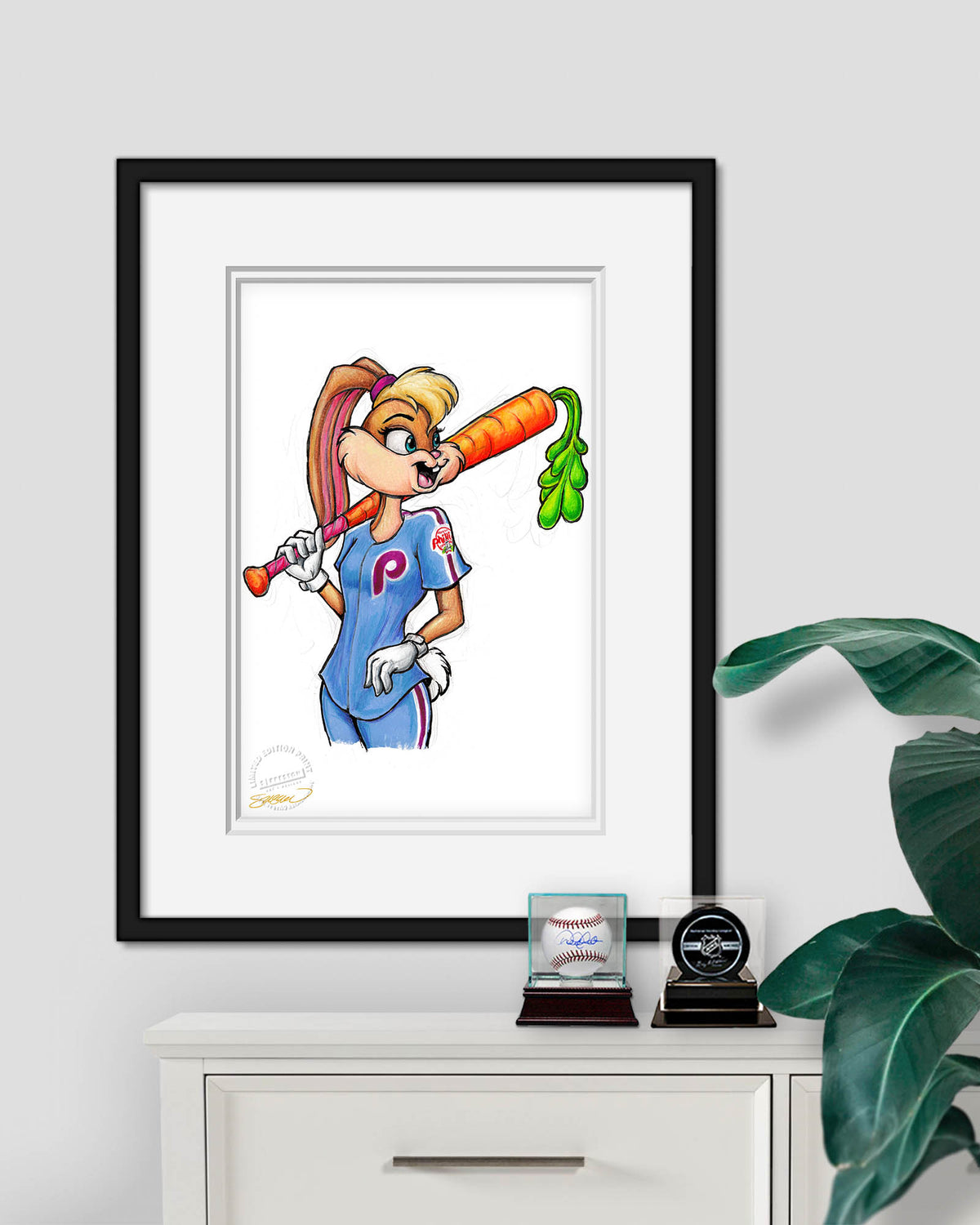 Lola Bunny x MLB Phillies Limited Edition Fine Art Print