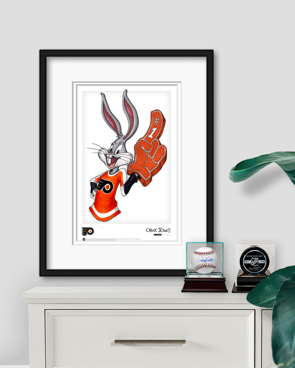 Rabbit Hockey Fan x NHL Flyers Bugs Bunny Limited Edition Art Print