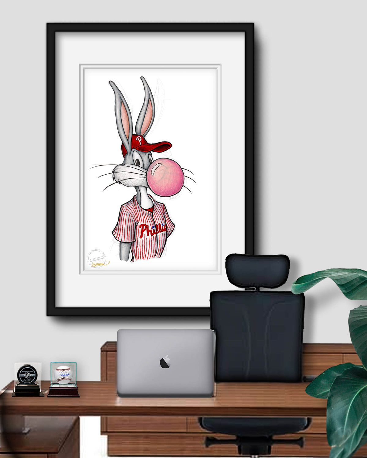 Bubblegum Bugs x MLB Phillies Limited Edition Fine Art Print