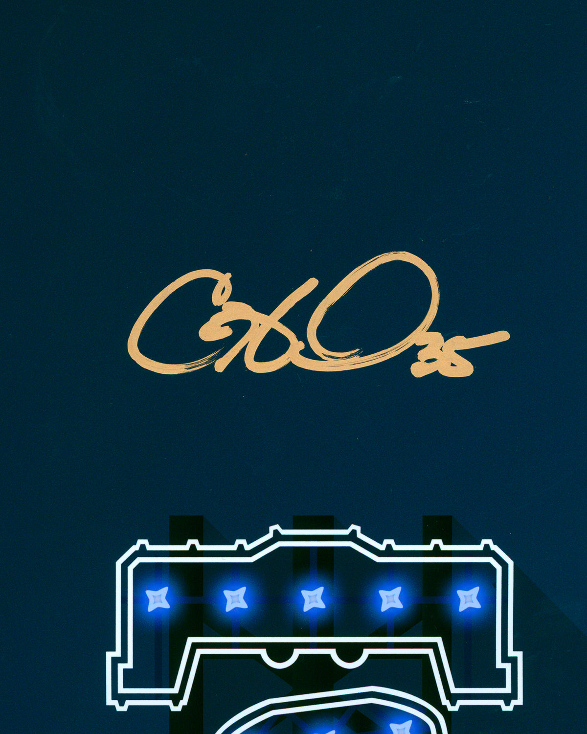 Cole Hamels Autographed - Minimalist Citizens Bank Park - Authenticated