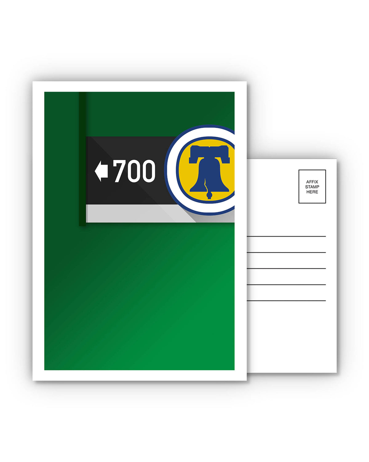 Minimalist Veterans Stadium Postcard