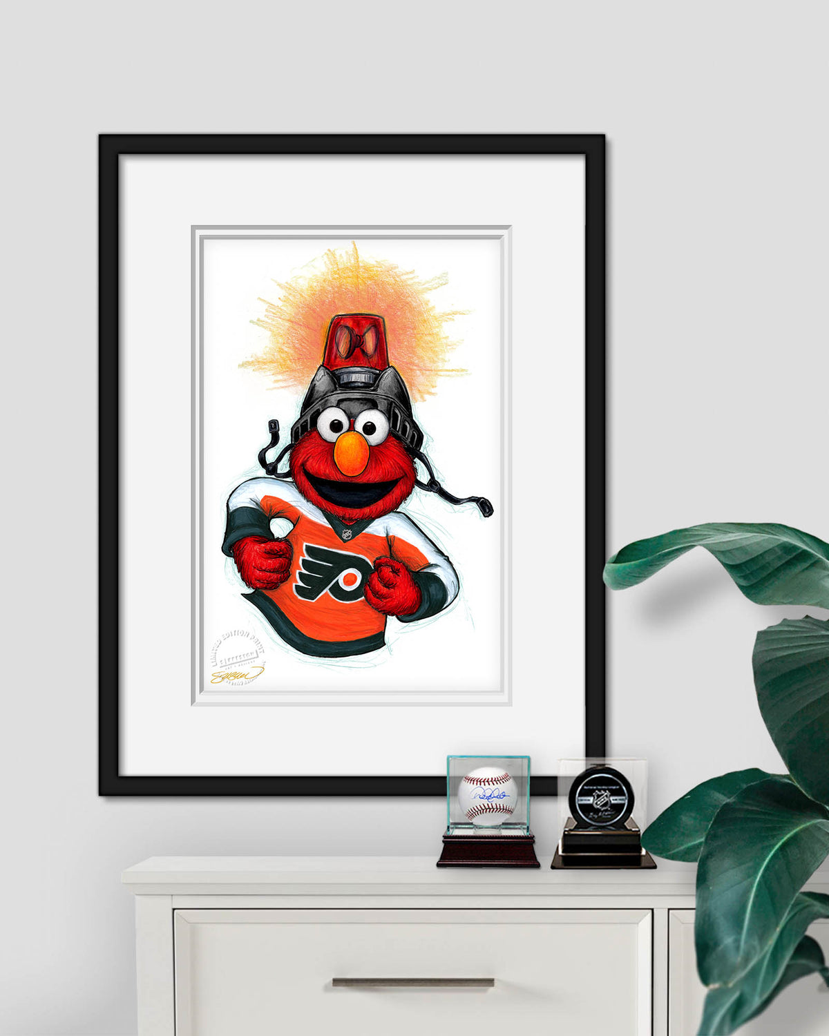 Elmo Loves Goals! x NHL Flyers Limited Edition Art Print