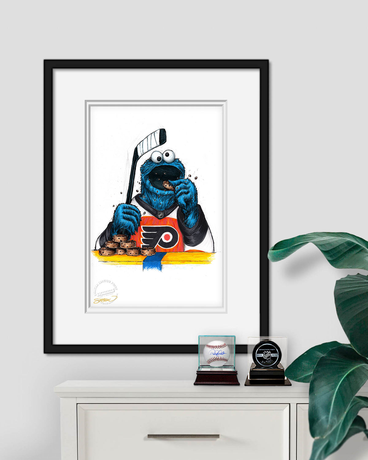 Cookie Monster x NHL Flyers Limited Edition Fine Art Print