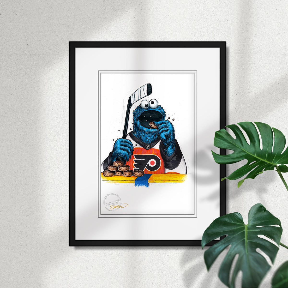 Cookie Monster x NHL Flyers Limited Edition Fine Art Print