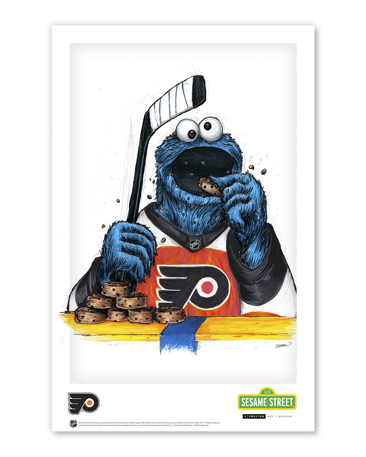 Cookie Monster x NHL Flyers Limited Edition Art Print