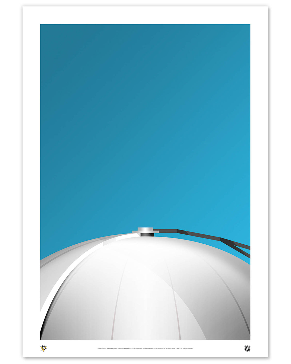 Minimalist Civic Arena Fine Art Print