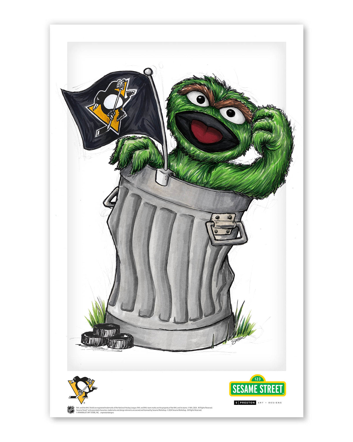 Oscar Rep Your Colours x NHL Penguins Limited Edition Art Print