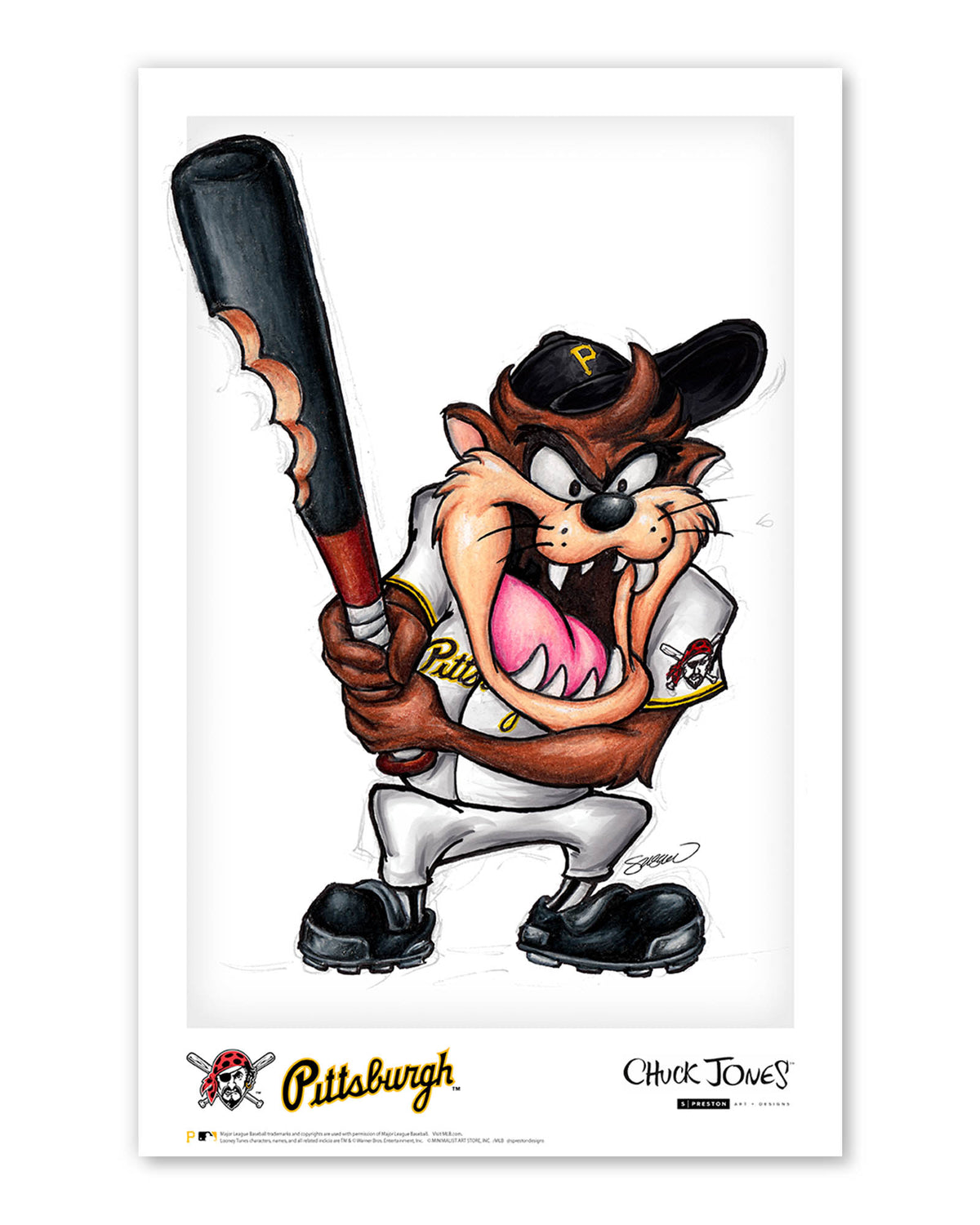 Taz on Deck x MLB Pirates Limited Edition Art Print