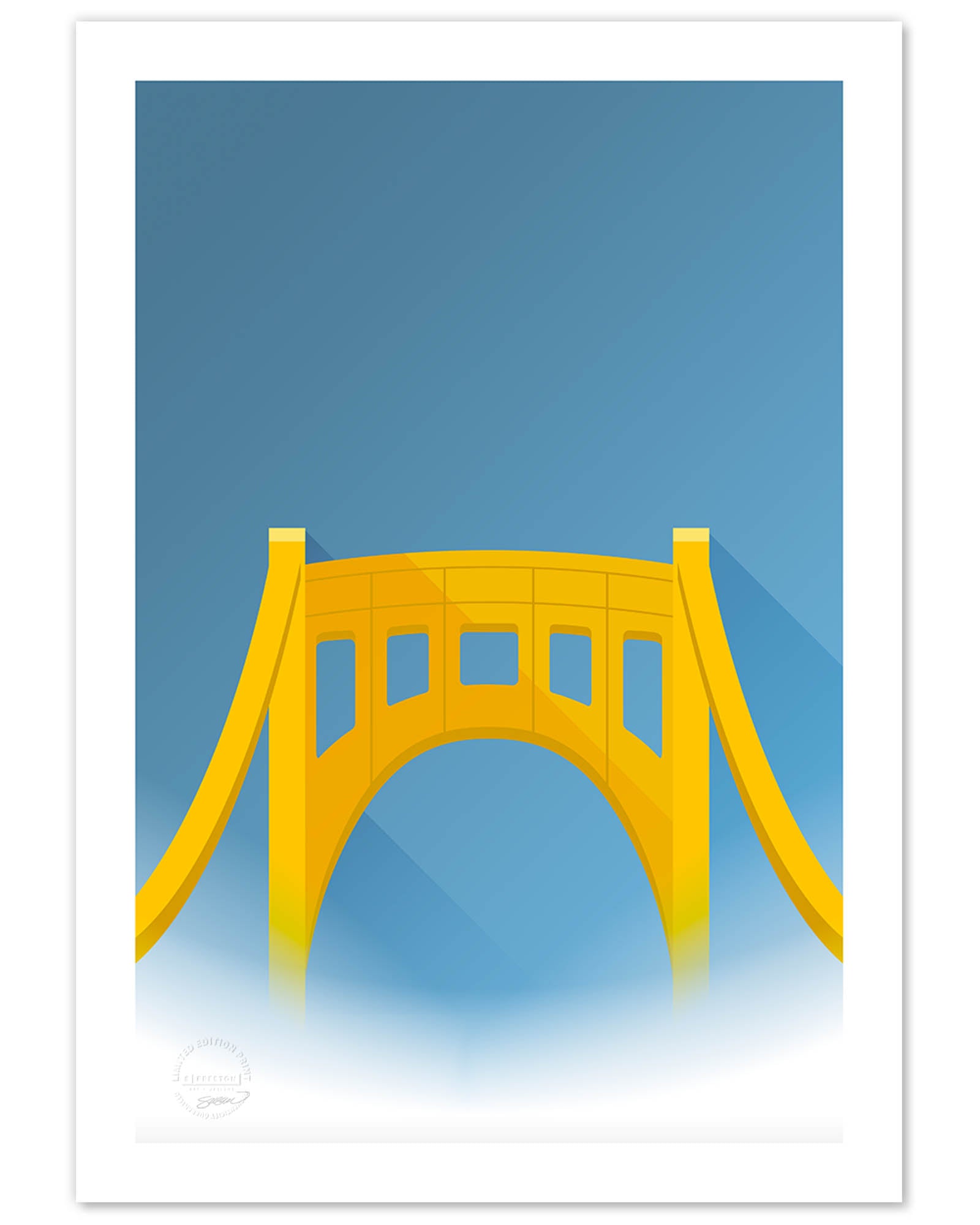 Clemente Bridge Minimalist Fine Art Print by S. Preston