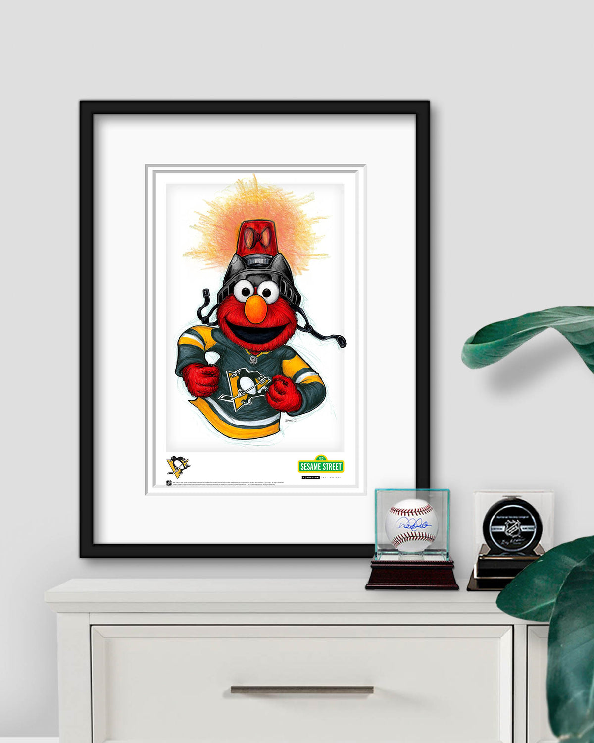 Elmo Loves Goals! x NHL Penguins Limited Edition Art Print